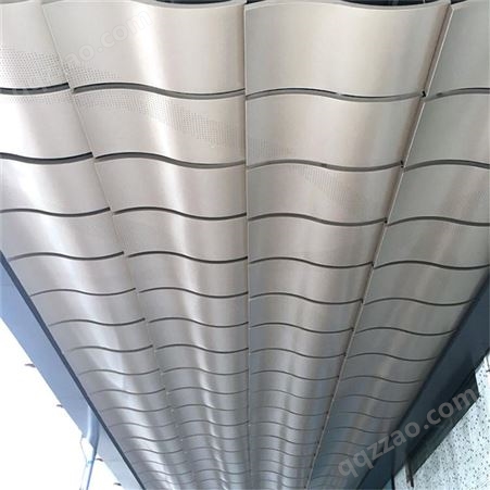 铝长城板 办公室半圆小波浪造型护墙板 商场幕墙门头凹凸长城铝板